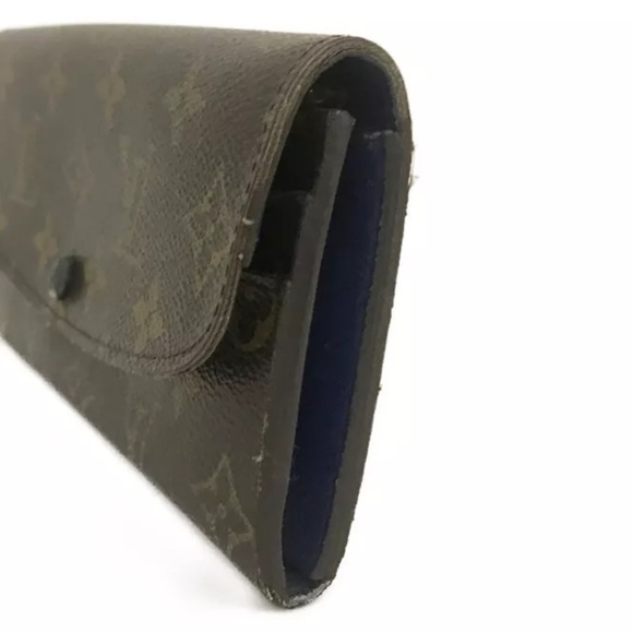 Authentic Louis Vuitton Monogram Emily Long Bifold Wallet Purse “Pretty Blue” - Picture 3 of 9